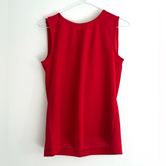 Ann Taylor Red Top V Ruffle Back, Size S - Picture 4 of 4